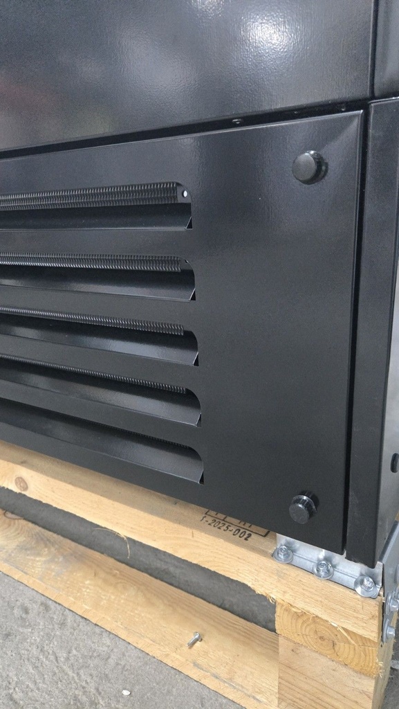 Полу - вертикална хладилна витрина VESTA 129 / 1290x800x1600mm , Plug in, R290, отворена с нощна щора
