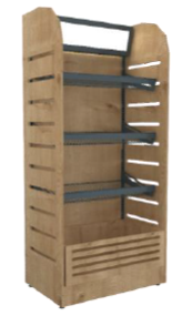 Стелаж Дървен за Печива 580х1000х2250 MDF W/PVC