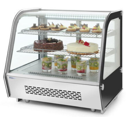 Хладилна витрина настолна Hendi , 2 рафта, LED осветление , 0.16kW/230V , 885х570х680мм