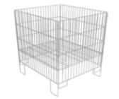 FOLDING WIRE BASKET D:530 / L:530 H:740 CHROME COATED 