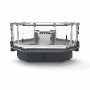 Щандова хладилна витрина BARBUDA L PLATINUM Ъглова х1200х1200mm, Plug-in, с депо, без страници