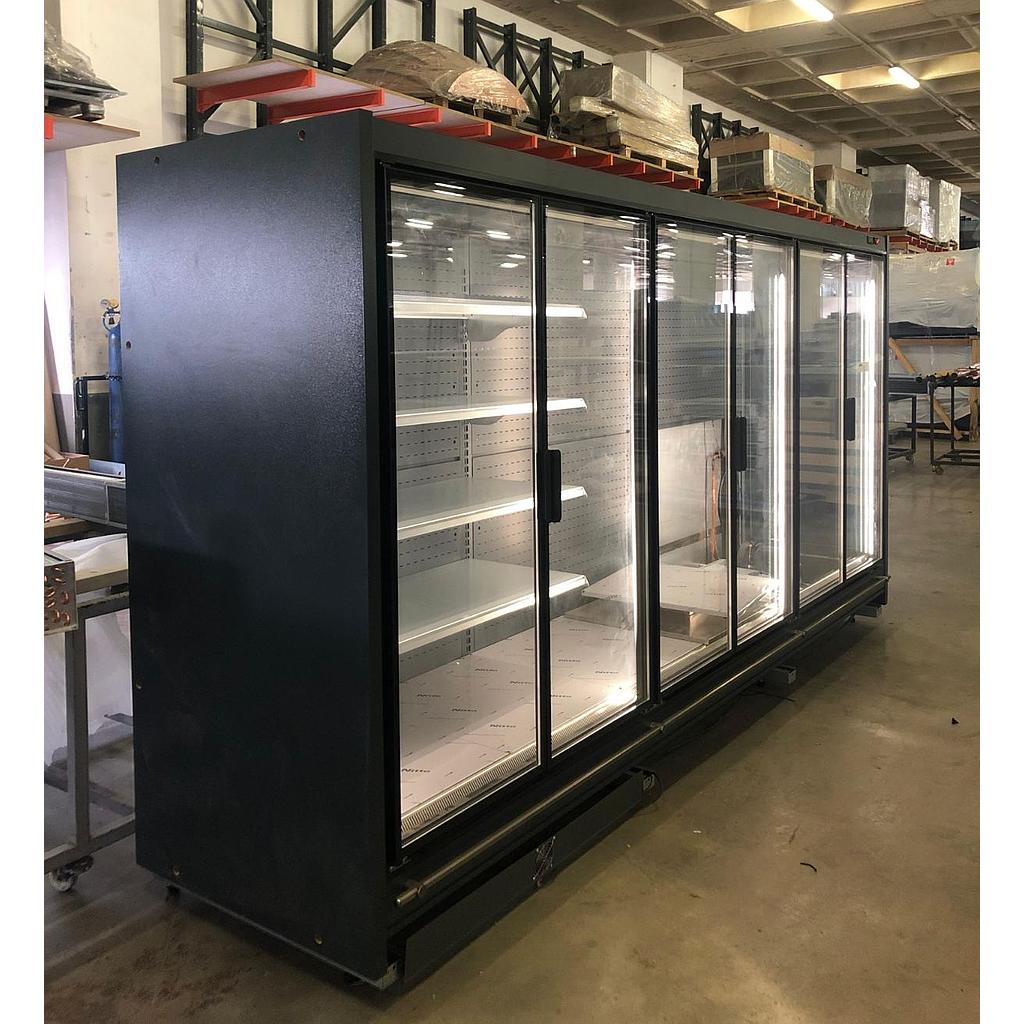 Wall refrigerated display case SUMBA / PLUG-IN / WITH HINGED DOOR 3750x875x2170mm