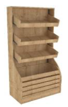 [RY.110411] WOODEN BAKERY STAND 450х1000x1950 MDF W/PVC