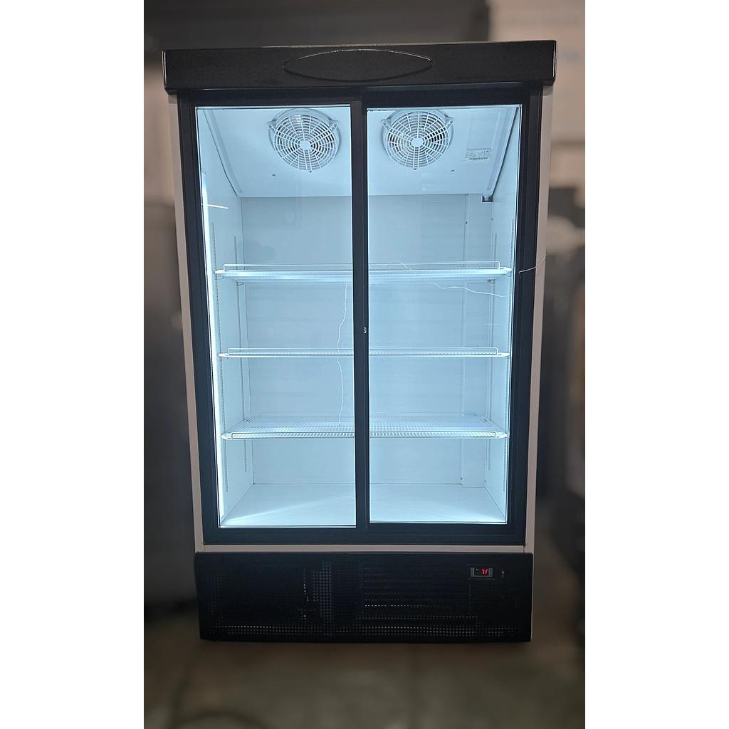 Крайстенна хладилна витрина с вграден хладилен агрегат и плъзгащи врати Tefcold FS1202, 220V, консумация 850W, Обем 1122L, 2021г. 1200x735x1990 mm / Реновирана