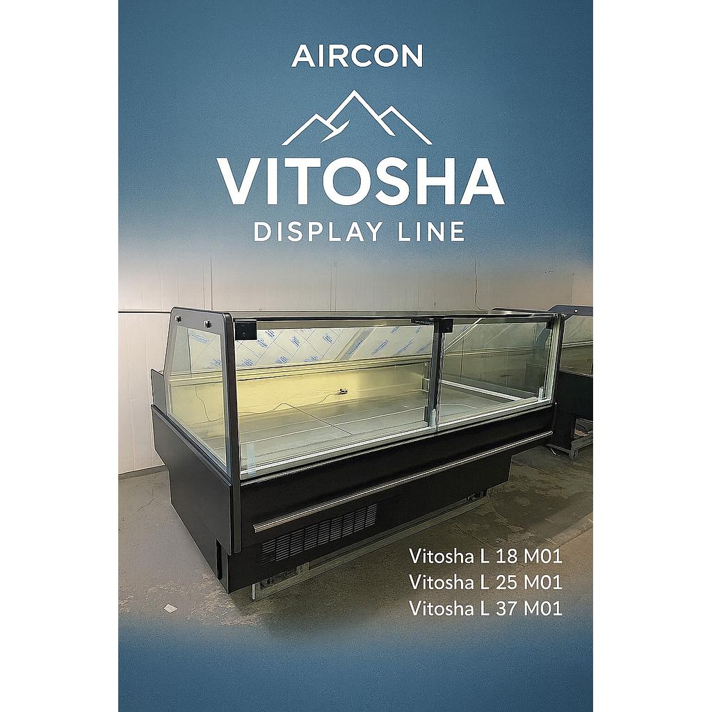 Щандова хладилна витрина Vitosha L 25 M01 Plug in R290 без депо размер 1930х1200х1350mm (копие)