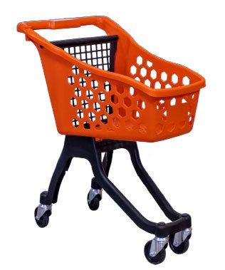 Plastic shopping cart 25 lt / orange