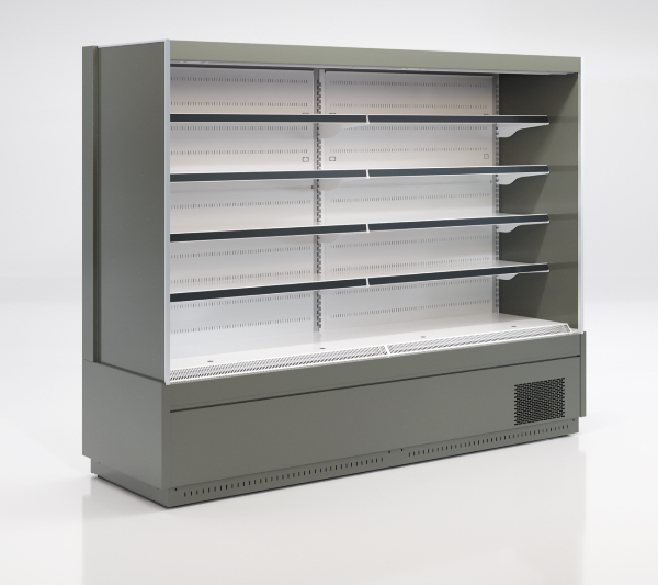Wall-mounted refrigerated showcase SAMOS L 3225mm, Plug-in, Sliding doors