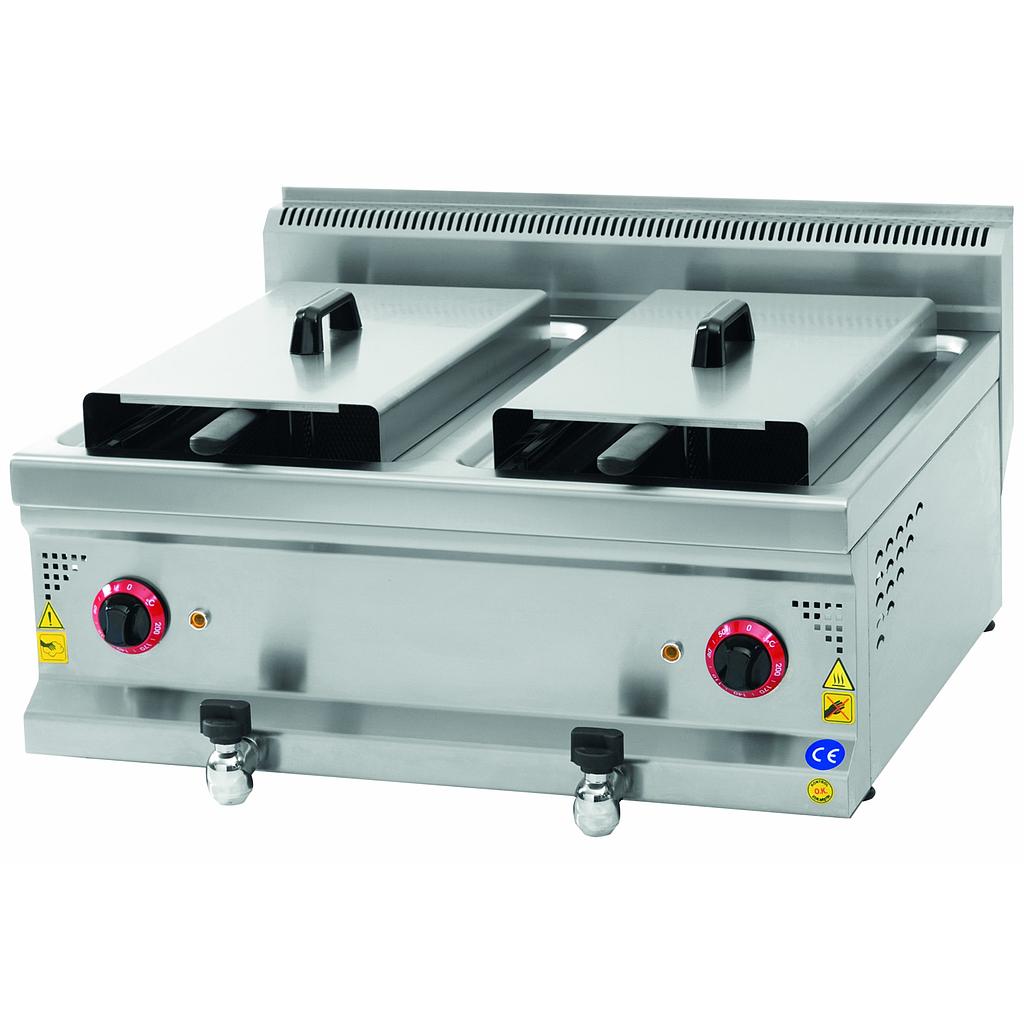 Фритюрник двоен електрически, 800x700x300, 12+12 л. , 18kW/380V