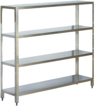 Стелаж на 4 нива INOX, 1600x450x1600