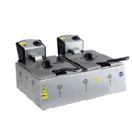 Фритюрник двоен електрически, 665x450x200, 8+8 л. 5kW/220V