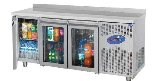[KRCS.TEZ 3 600-C] Хладилна маса със стъклени врати, 188x60x85