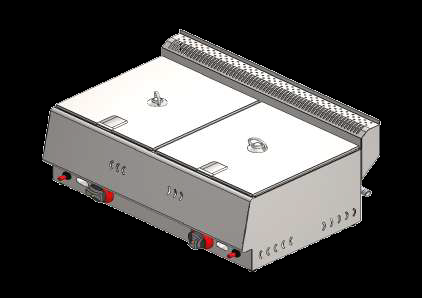 [KRCS.EFGL.55] Фритюрник двоен ГАЗ, 565x360x200, 5+5 л. 