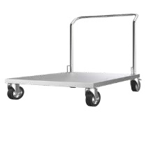 Stainless steel transport trolley VITAL 800x600x900