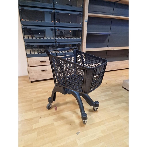 [GP-PM-002-Black] Пластмасова количка за пазаруване  Spider  80 л./ черна пластмасови крака