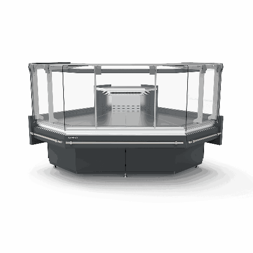 [Mtk.107639] Щандова хладилна витрина BARBUDA L PLATINUM Ъглова х1200х1200mm, Plug-in, с депо, без страници