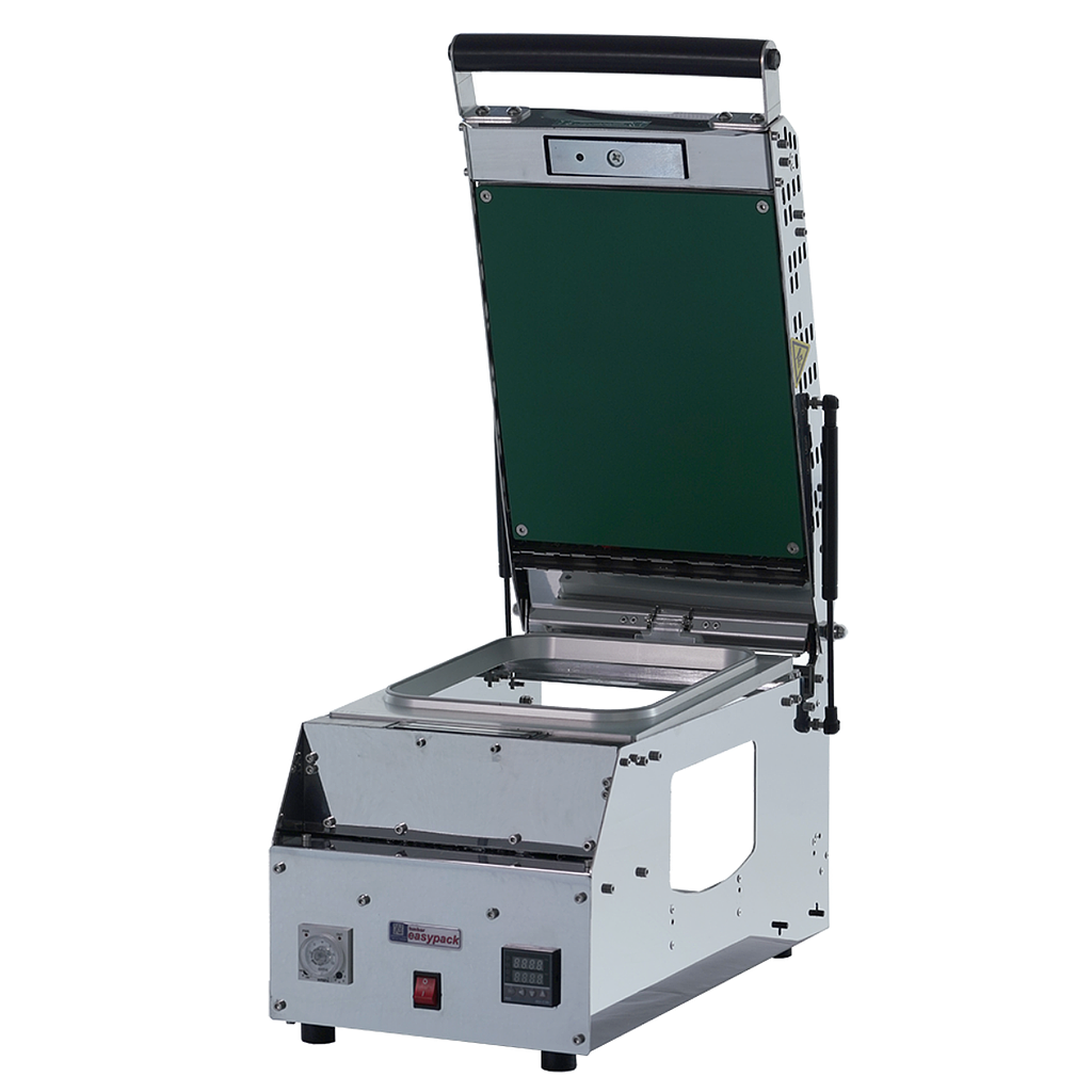 Machine for manual sealing of TE48 boxes / with replaceable attachments GN 1/2