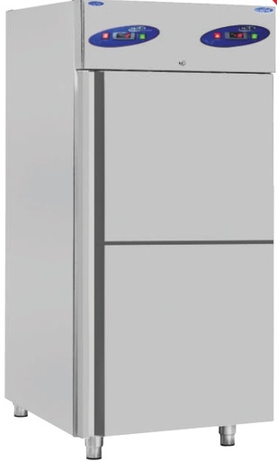 [KRCS.CS.DBNLK.702] Хладилник инокс две врати 0/+8 & -10/-22, 70x81x207