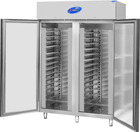 [KRCS.CS.DBL.1400.T] Фризер инокс -10/-22, 140x81x207, тави 60х40