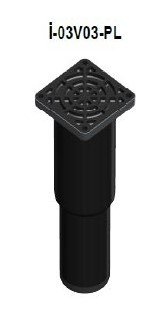 [img.I-03V03-PL] Крак PVC с основа 68х68 130-180mm