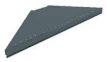 SHELF EXTERNAL CORNER (P25) D : 500 T:0,7
